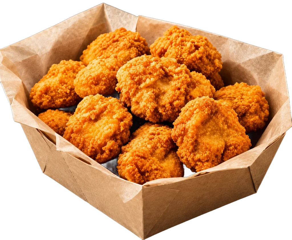 Box of golden chicken nuggets